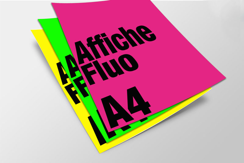 Affichette / Flyer / Tract fluo pas cher petite quantité, imprimerie pas chère