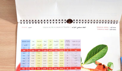 impression calendrier à spirale A3 petite quantité pas cher  