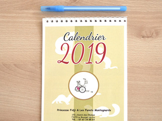 impression calendrier à Spirale A5 petite quantité pas cher  