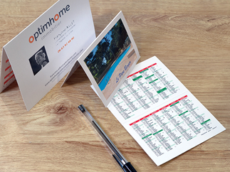 impression Calendriers A7 petite quantité pas cher création en ligne petit calendrier de poche, impression calendrier pas cher petit format, devis professionnel impression petit calendrier 