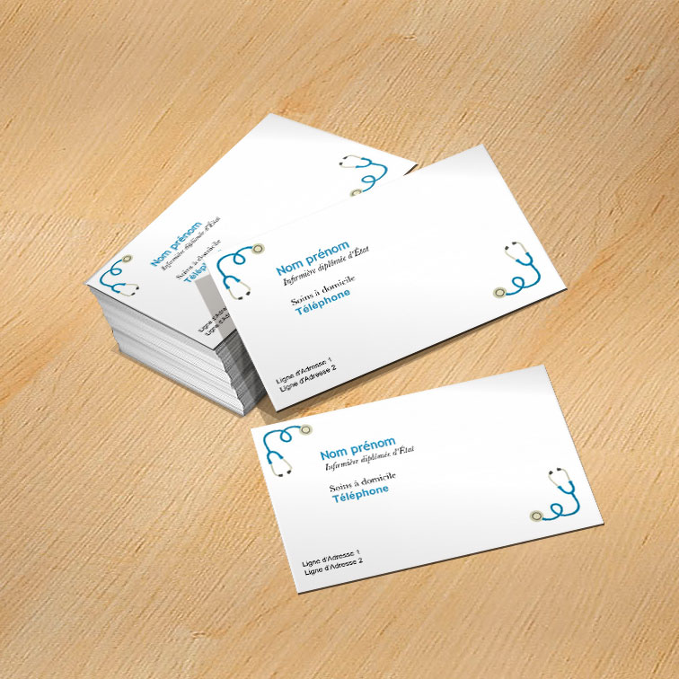 carte de visite pas cher pour infirmière