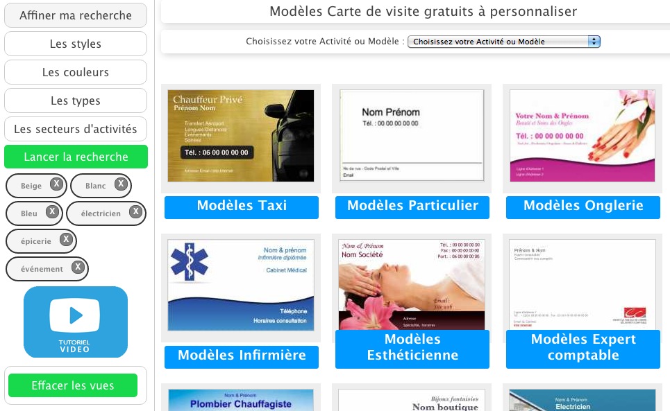 Comment trouver son modèle de carte de visite gratuit en ligne ?