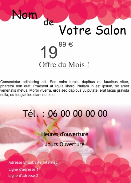 création en ligne de flyer pas cher pour salon de beauté
