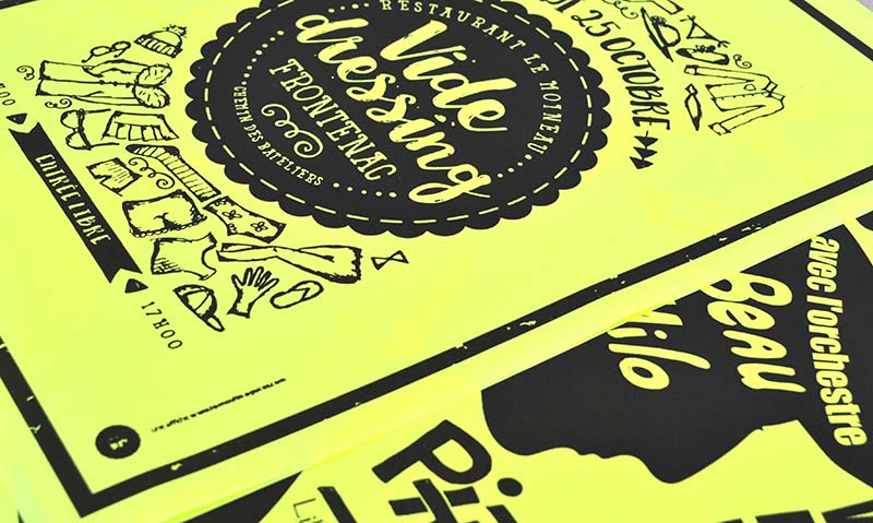 Pourquoi choisir d'imprimer son affiche sur papier fluo ?, tirage affiche fluo jaune publicitaire petite quantité pas cher 