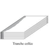 tranches collées