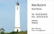 Modèle Carte de visite  immobilier pour agent immobilier, phare, bord de mer à personnaliser en ligne avec modèle gratuit