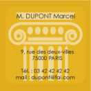 Modèle carte de visite carrée  immobilier pour agent immobilier, antiquaire à personnaliser en ligne avec modèle gratuit