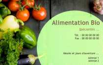 Modèle Carte de visite  alimentation bio pour Alimentation Bio, naturelle, écologique à personnaliser en ligne avec modèle gratuit