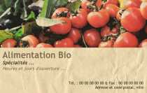 Modèle Carte de visite  alimentation bio pour Alimentation Bio, naturelle, écologique à personnaliser en ligne avec modèle gratuit