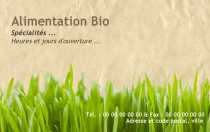 Modèle Carte de visite  alimentation bio pour Alimentation Bio, naturelle, écologique à personnaliser en ligne avec modèle gratuit