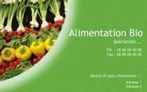 Modèle Carte de visite  alimentation bio pour Alimentation Bio, naturelle, écologique à personnaliser en ligne avec modèle gratuit