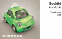 Modèle Carte de visite  auto école pour auto-école , moto école à personnaliser en ligne avec modèle gratuit