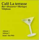 Modèle carte de visite carrée  café pour Bar, Brasserie, Café du Commerce à personnaliser en ligne avec modèle gratuit