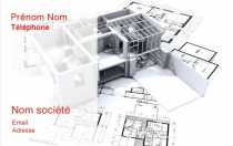 Modèle Carte de visite  construction pour bâtiment, onstruction, travaux publics, maison à personnaliser en ligne avec modèle gratuit