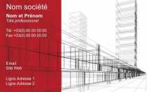 Modèle Carte de visite  construction pour bâtiment, construction, architecte, maison, conception à personnaliser en ligne avec modèle gratuit