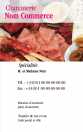Modèle et exemple Carte de visite verticale Boucherie charcuterie pour alimentation, boucherie charcuterie à personnaliser soi même avec modèle gratuit