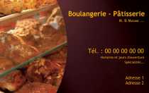 Modèle Carte de visite  boulangerie pour boulanger, pâtissier, alimentation à personnaliser en ligne avec modèle gratuit