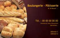 Modèle Carte de visite  boulangerie pour boulanger, pâtissier, alimentation à personnaliser en ligne avec modèle gratuit