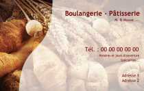 Modèle Carte de visite  boulangerie pour boulanger, pâtissier, alimentation à personnaliser en ligne avec modèle gratuit