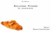 Modèle Carte de visite  boulangerie pour boulanger, Pâtissier à personnaliser en ligne avec modèle gratuit