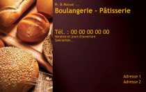 Modèle Carte de visite  boulangerie pour boulanger, pâtissier, alimentation à personnaliser en ligne avec modèle gratuit