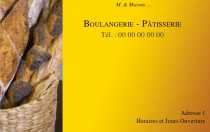 Modèle Carte de visite  boulangerie pour boulanger, Pâtissier à personnaliser en ligne avec modèle gratuit