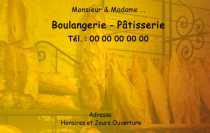 Modèle Carte de visite  boulangerie pour boulanger, Pâtissier à personnaliser en ligne avec modèle gratuit