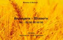Modèle Carte de visite  boulangerie pour boulanger, Pâtissier à personnaliser en ligne avec modèle gratuit