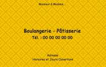 Modèle Carte de visite  boulangerie pour boulanger, Pâtissier à personnaliser en ligne avec modèle gratuit