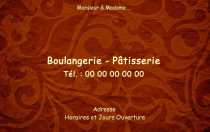 Modèle Carte de visite  boulangerie pour boulanger, Pâtissier à personnaliser en ligne avec modèle gratuit