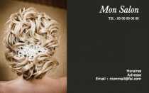 Modèle Carte de visite  coiffure pour coiffure, coiffeuse, salon de coiffure, mariage à personnaliser en ligne avec modèle gratuit
