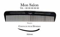 Modèle Carte de visite  coiffure pour coiffure, Barbier, salon de coiffure pour homme à personnaliser en ligne avec modèle gratuit
