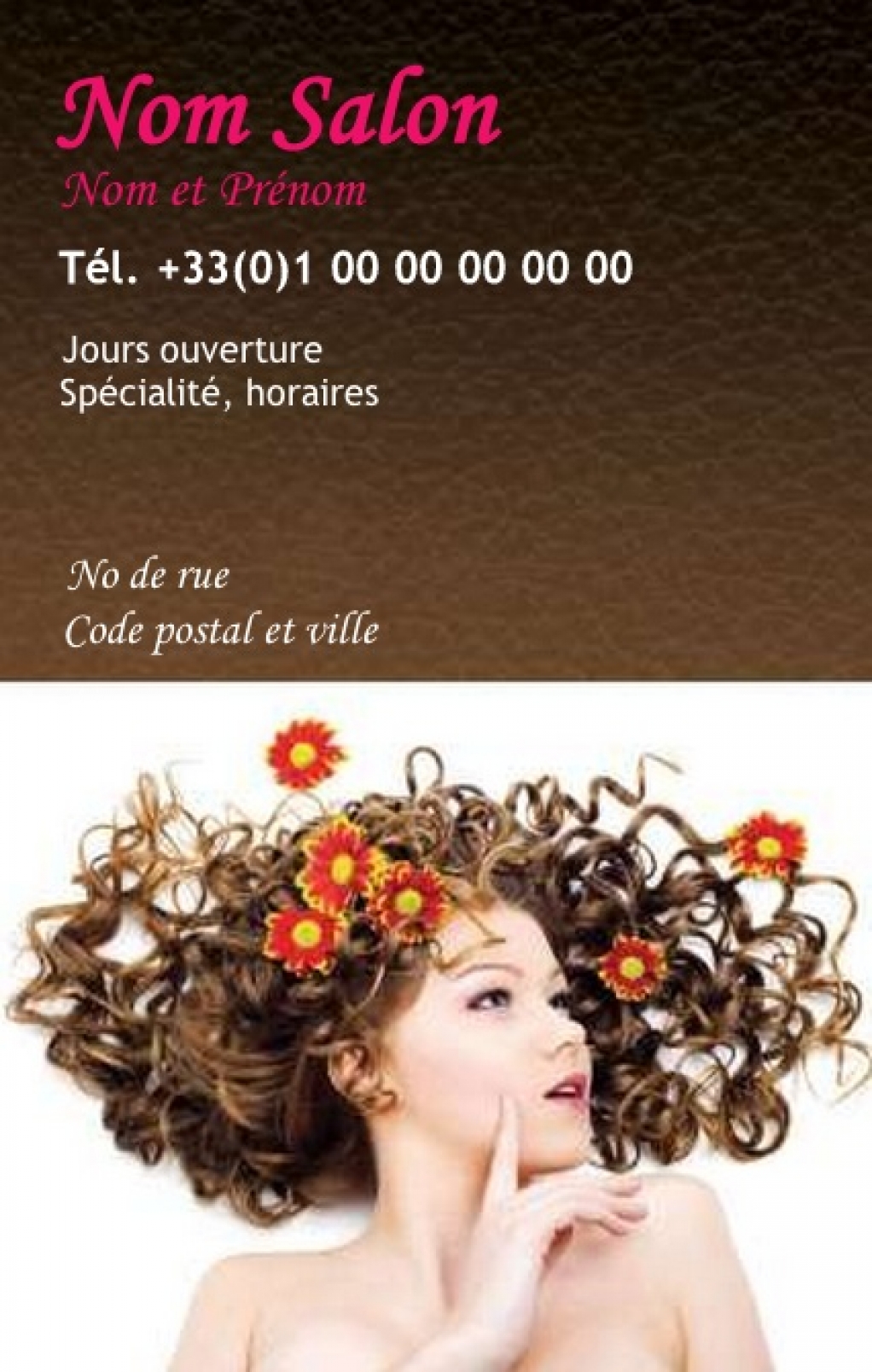 Modele Carte De Visite Coiffure Gratuit A Imprimer Portrait