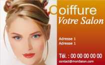 Modèle Carte de visite  coiffure pour pour salon de coiffure à personnaliser en ligne avec modèle gratuit