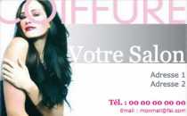 Modèle Carte de visite  coiffure pour idéal salon coiffeur à personnaliser en ligne avec modèle gratuit