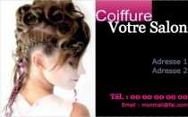 Modèle Carte de visite  coiffure pour salon de coiffure couleurs :  noir et fuschia à personnaliser en ligne avec modèle gratuit