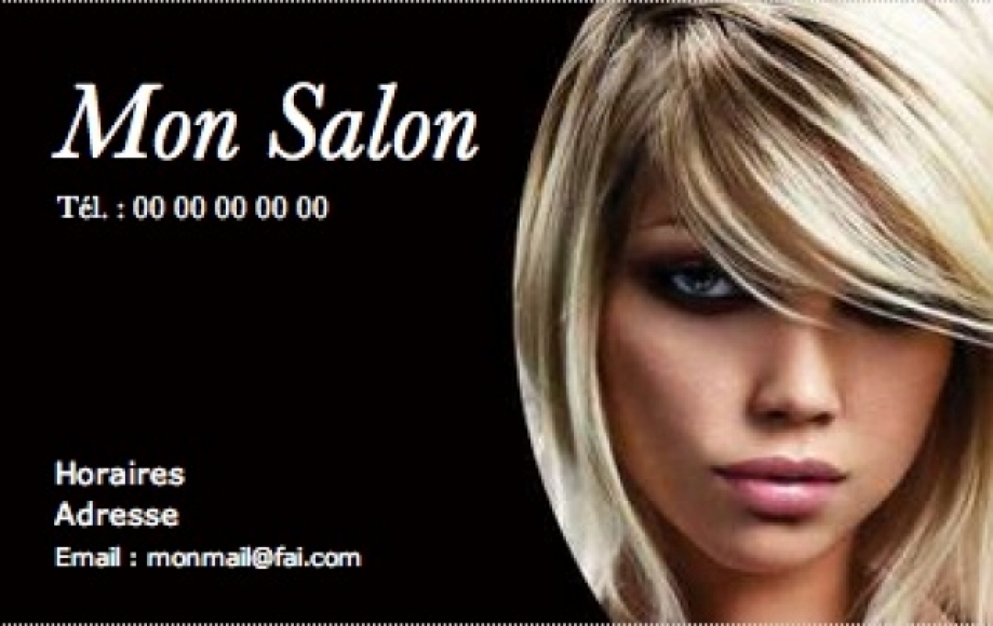 Carte De Visite Coiffure Domicile Modele Professionnel Gratuit