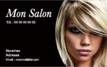 Modèle Carte de visite  coiffure pour coiffure, coiffeuse, salon de coiffure à personnaliser en ligne avec modèle gratuit