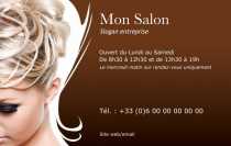Modèle Carte de visite  coiffure pour coiffure, coiffeuse, esthétique à personnaliser en ligne avec modèle gratuit