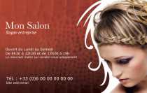 Modèle Carte de visite  coiffure pour coiffure, coiffeuse, esthétique à personnaliser en ligne avec modèle gratuit