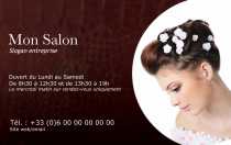 Modèle Carte de visite  coiffure pour coiffure, coiffeuse, esthétique à personnaliser en ligne avec modèle gratuit
