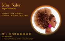 Modèle Carte de visite  coiffure pour coiffure, afro, esthétique à personnaliser en ligne avec modèle gratuit