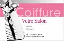 Modèle Carte de visite  coiffure pour salon coiffeuse à personnaliser en ligne avec modèle gratuit