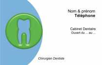 Modèle Carte de visite  dentiste pour soin dentaire, professionnels de santé à personnaliser en ligne avec modèle gratuit