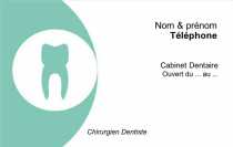 Modèle Carte de visite  dentiste pour soin dentaire, professionnels de santé à personnaliser en ligne avec modèle gratuit