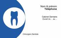 Modèle Carte de visite  dentiste pour soin dentaire, professionnels de santé à personnaliser en ligne avec modèle gratuit