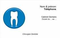 Modèle Carte de visite  dentiste pour dentiste, professionnels de santé à personnaliser en ligne avec modèle gratuit