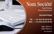 Modèle Carte de visite  informatique pour dépannage assistance formation informatique à personnaliser en ligne avec modèle gratuit