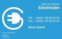 Modèle Carte de visite  électricien pour électricien, énergie, dépannage à personnaliser en ligne avec modèle gratuit