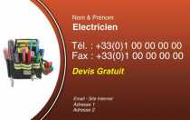 Modèle Carte de visite  électricien pour électricien, énergie, dépannage à personnaliser en ligne avec modèle gratuit
